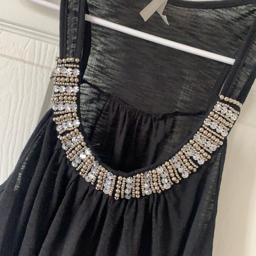 Black Razor Back Jeweled Tank